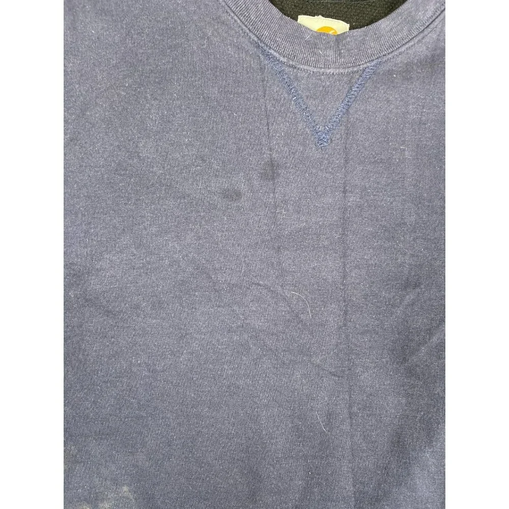 Carhartt Men Large Blue J154 Loose Fit Midweight Crewneck Logo Sweatshirt - Picture 5 of 6